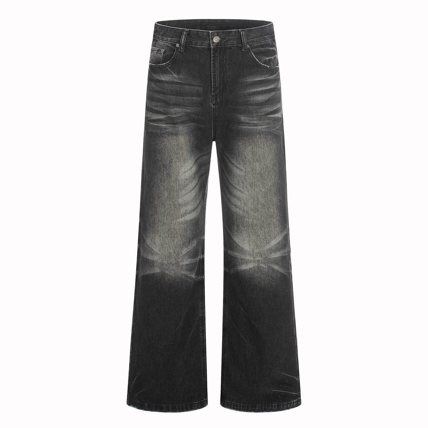 Washed Whiskers Flare Denim Jeans WN25832