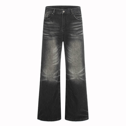 Washed Whiskers Flare Denim Jeans WN25832