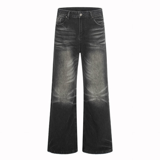 Washed Whiskers Flare Denim Jeans WN25832