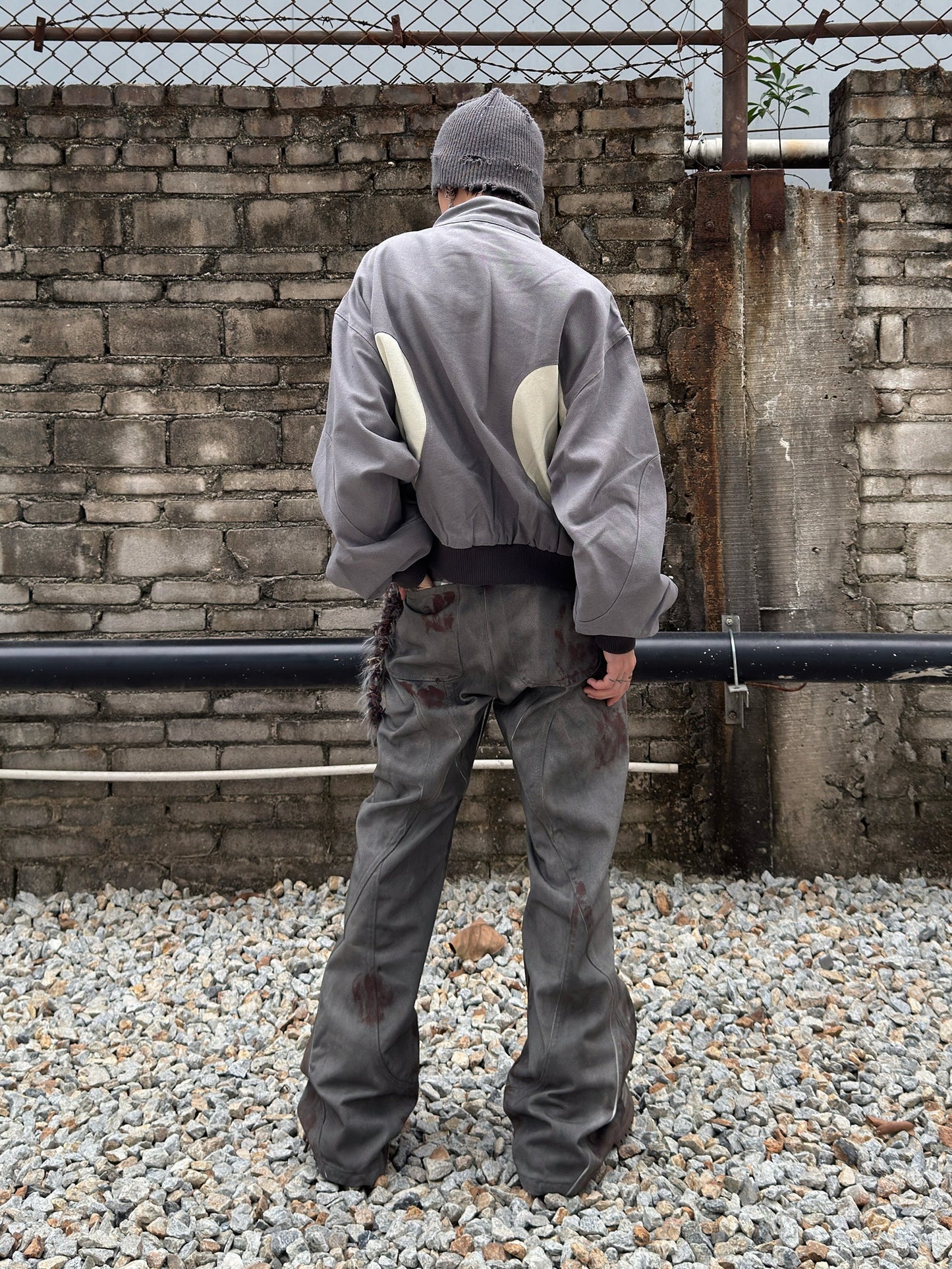 Colorblock Sporty Canvas Jacket WN22985