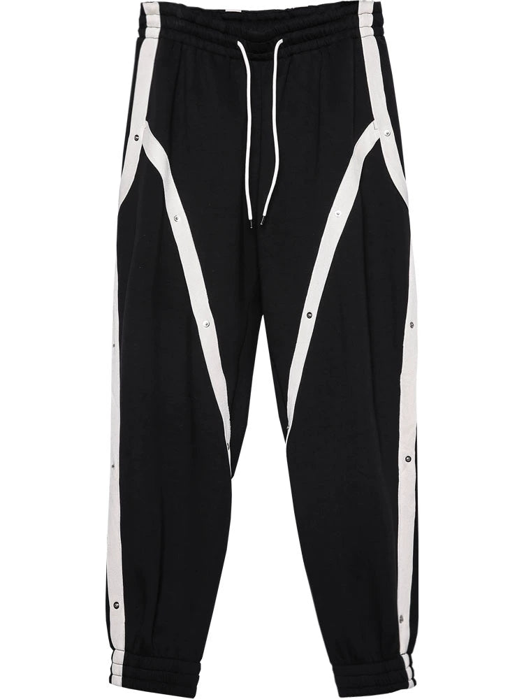 Colorblock Wide Leg Cuffed Pants WN22387