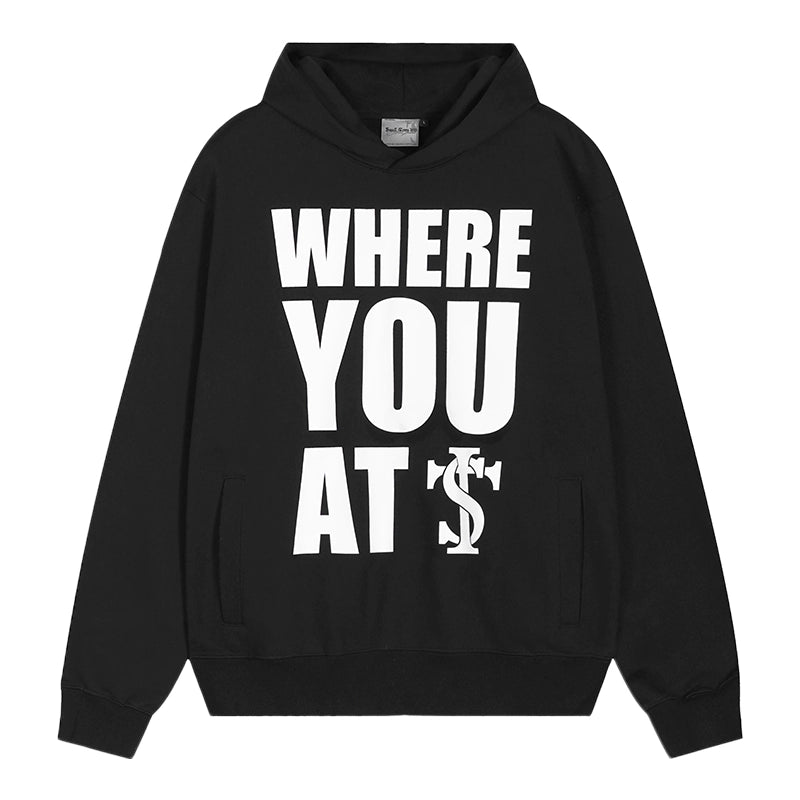 Letter Print Pullover Hoodie WN12033