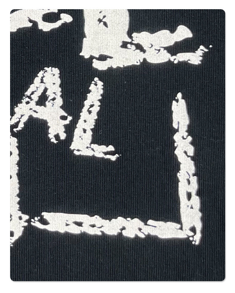 Fake Layered Print Oversize Round Neck Long Sleeve T-Shirt WN10000