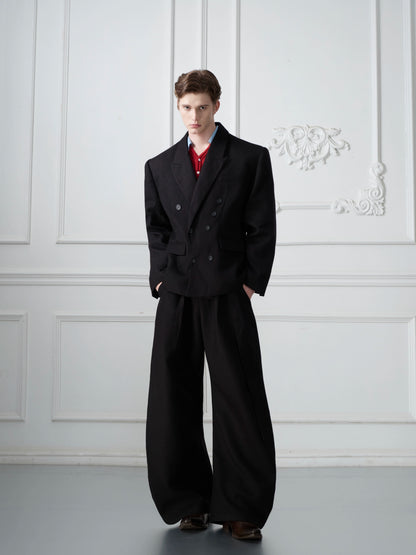 Waffle Textured Pearl Tailored Jacket & Trousers Setup WN21756