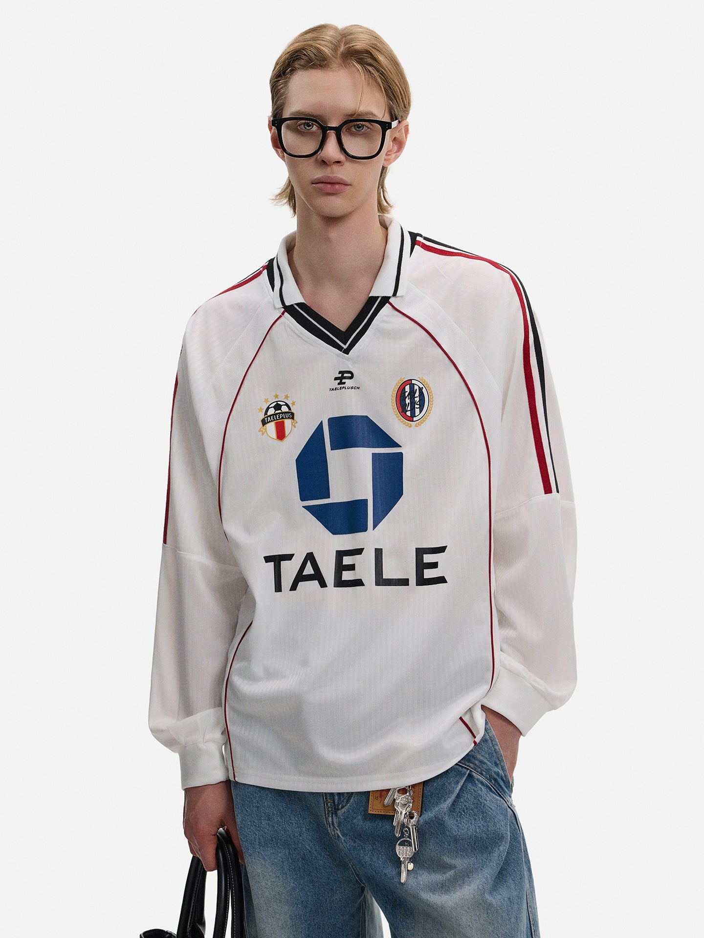 V-Neck Sporty Long Sleeve Sweatshirt WN21436