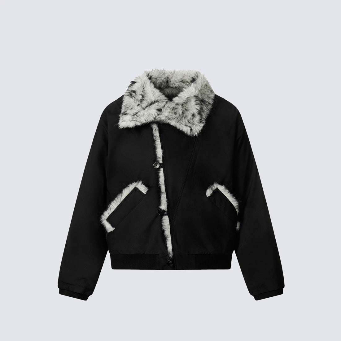 Fake Fur Trim Short Puffer Jacket WN27935