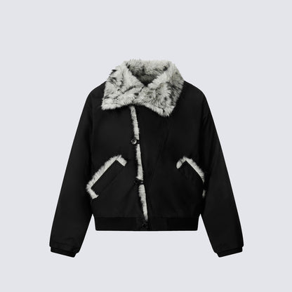 Fake Fur Trim Short Puffer Jacket WN27935