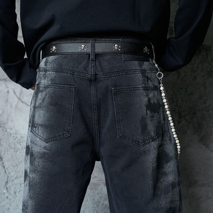 Washed Wide Leg Denim Jeans WN25408