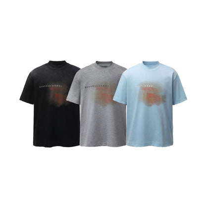 Heavyweight Spray Print Oversize Short Sleeve T-Shirt WN25821