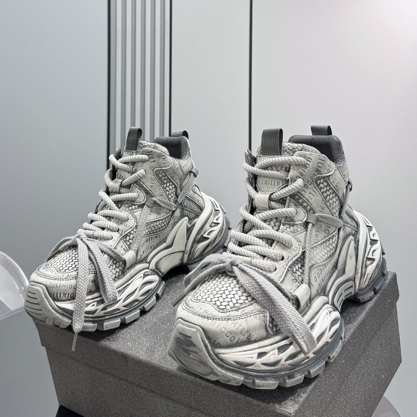 Embroidery Rope Lace Sneaker Boots WN24717