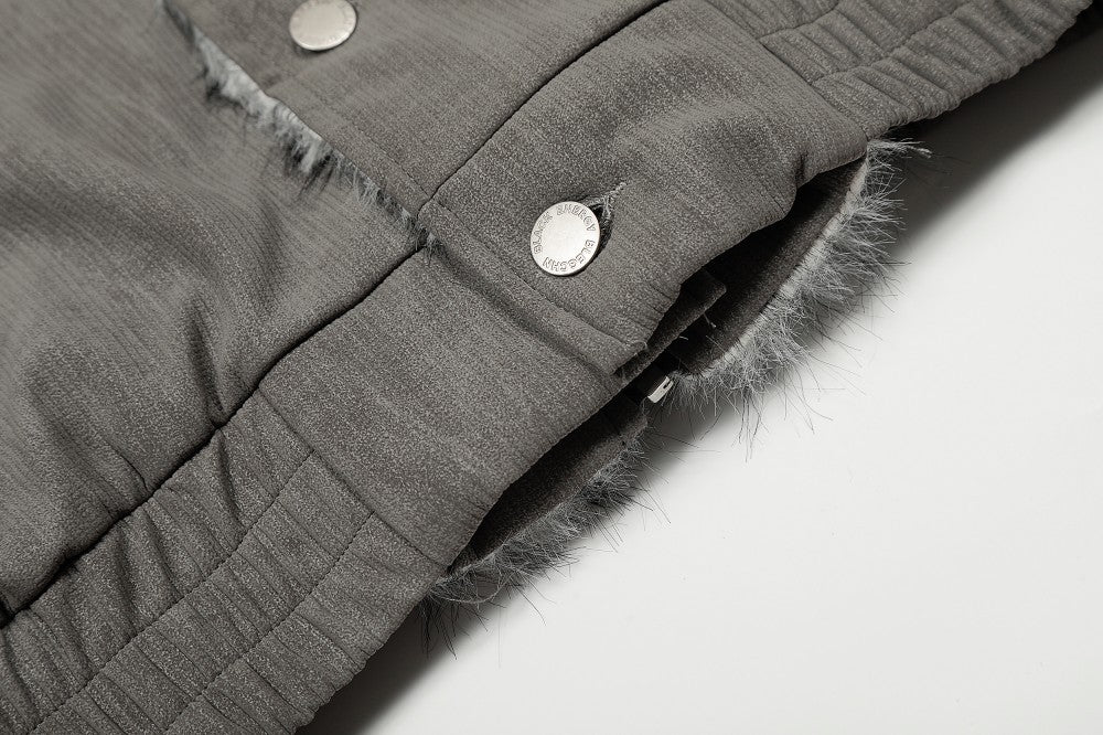 Fake Fur Collar Cuff Detail Jacket WN27963