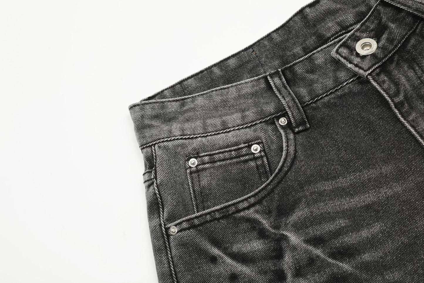 Washed Wide Leg Denim Half Pants WN25692