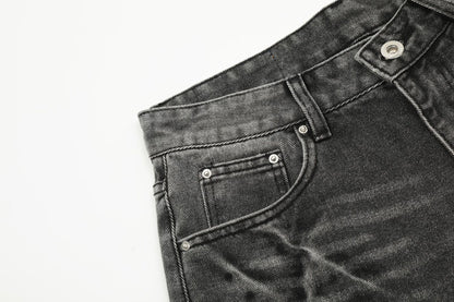 Washed Wide Leg Denim Half Pants WN25692