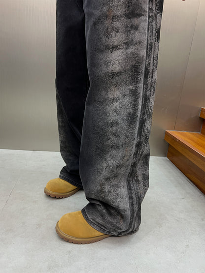 Washed Wide Leg Denim Jeans WN25408