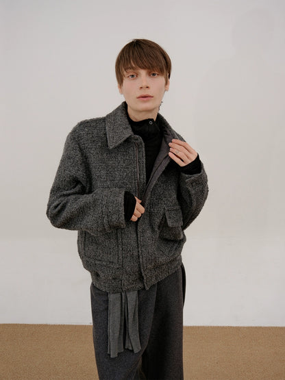 Pocket Lapel Zipper Jacket WN21505