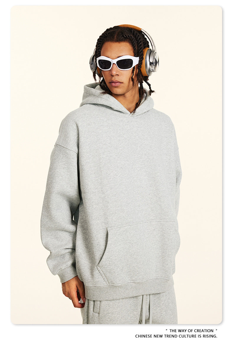 Fleece Lining Oversize Hoodie & Fleece Lining Sweatpants WN9960