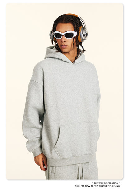 Fleece Lining Oversize Hoodie & Fleece Lining Sweatpants WN9960
