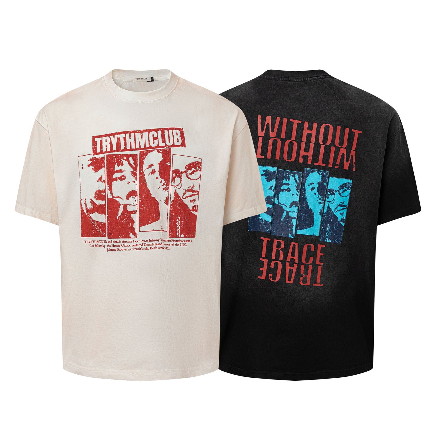 Washed Figure Graphic Short Sleeve T-Shirt WN25847