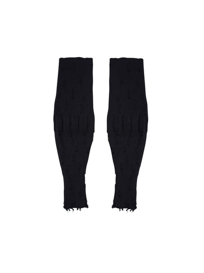 Damage Knit Fingerless Arm Warmers WN22160