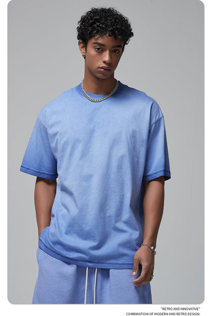 Vintage Dyed Oversize Short-sleeve T-shirt & Vintage Dyed Short Sweatpants Setup WN6642