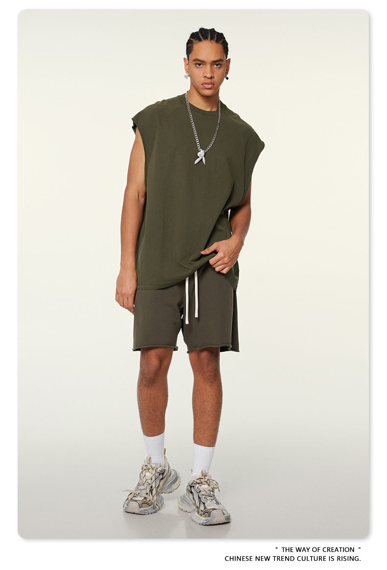 Washed Oversize Tank Top T-shirt WN6447