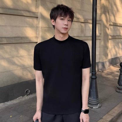 Shoulder-pad Slim Short Sleeve T-Shirt WN25216