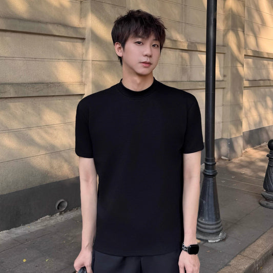 Shoulder-pad Slim Short Sleeve T-Shirt WN25216