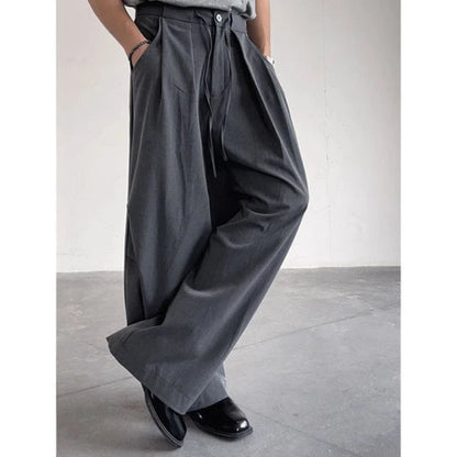 Curved Blade Wide Leg Dragging Trousers WN19330