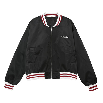 Letter Design Zipper Baseball Jacket WN9541