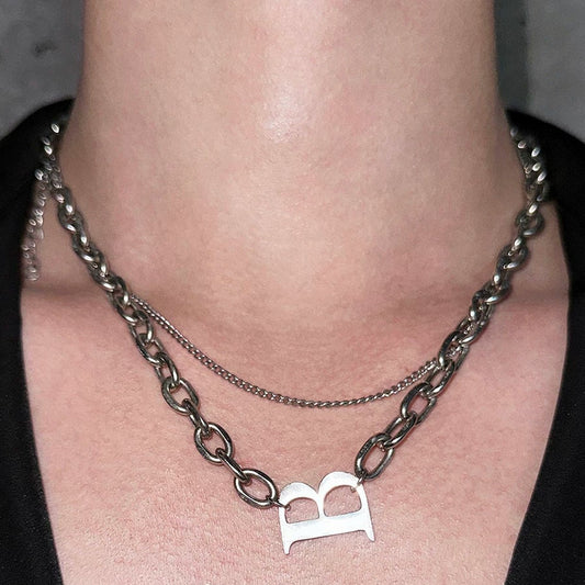 Watch Letter Pendant Necklace WN25132