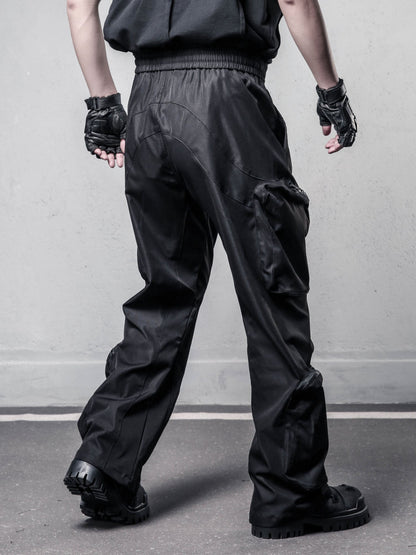 Multi-Pocket Zipper Wide Leg Cargo Pants WN22529