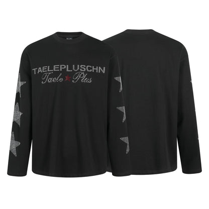 Star Rhinestone Letter Long Sleeve T-Shirt WN25591