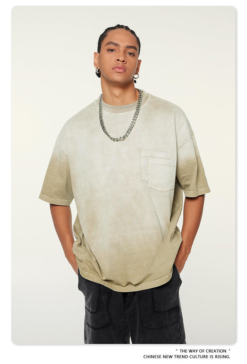 Washed Oversize Short-sleeve T-shirt WN6453