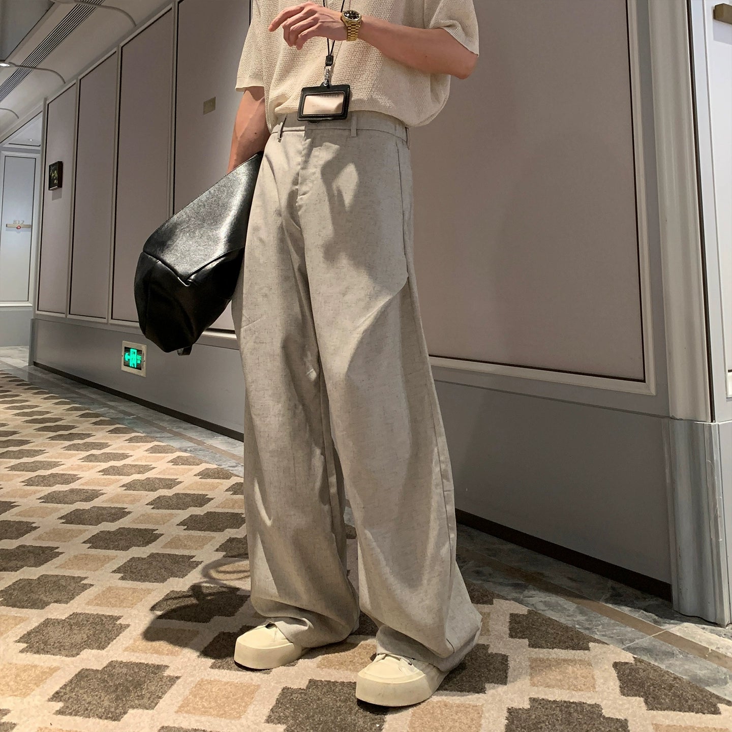 Thin Linen Wide Leg Straight Pants WN20463