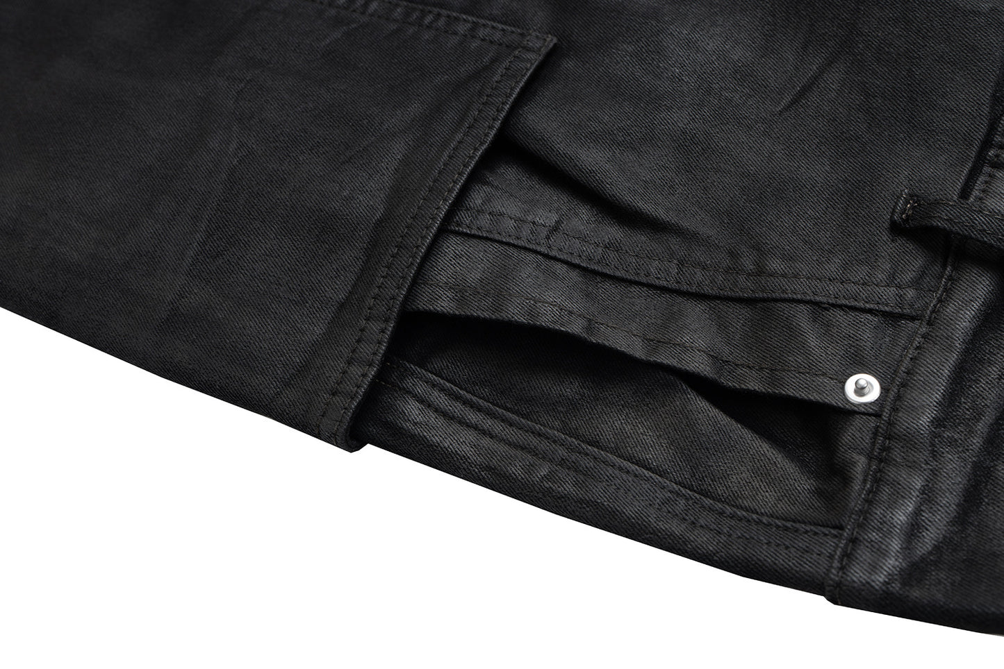 Washed Coating Cargo Pocket Denim Half Pants WN25714