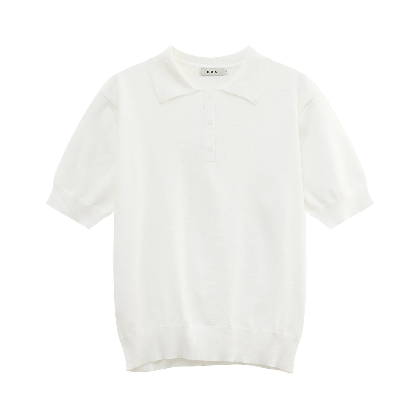 Button Collar Knit Short Sleeve T-Shirt WN24912