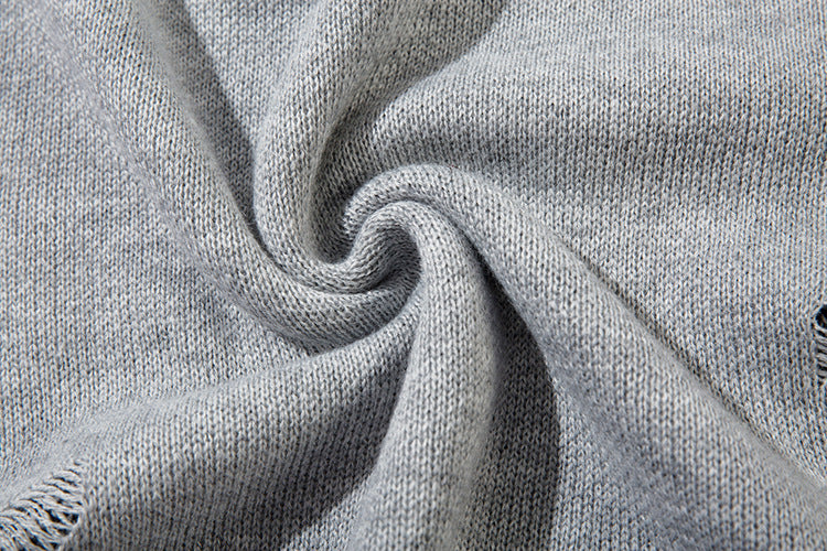 Spray Paint Cross Hole Kint Sweater WN11259