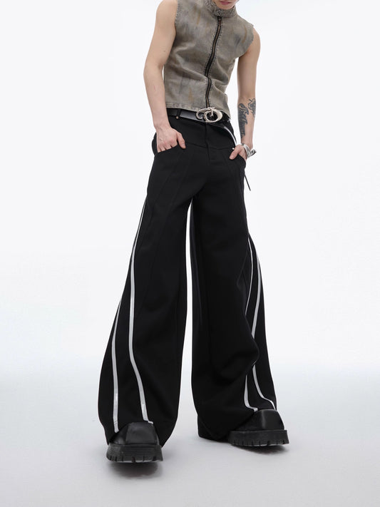 Side Stripes Wide Leg Trousers WN6491