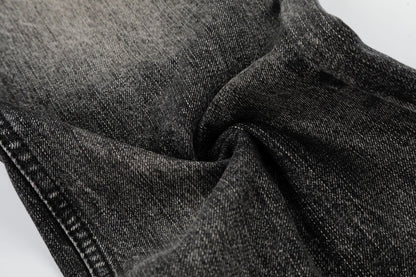 Washed Whisker Wide Leg Denim Jeans WN26106