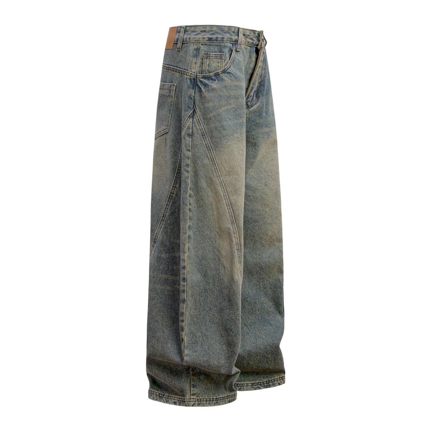 Washed Curve Denim Jeans WN16138