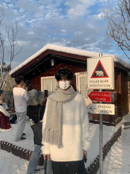 Soft Imitation Mink Oversize Knit Sweater WN19776