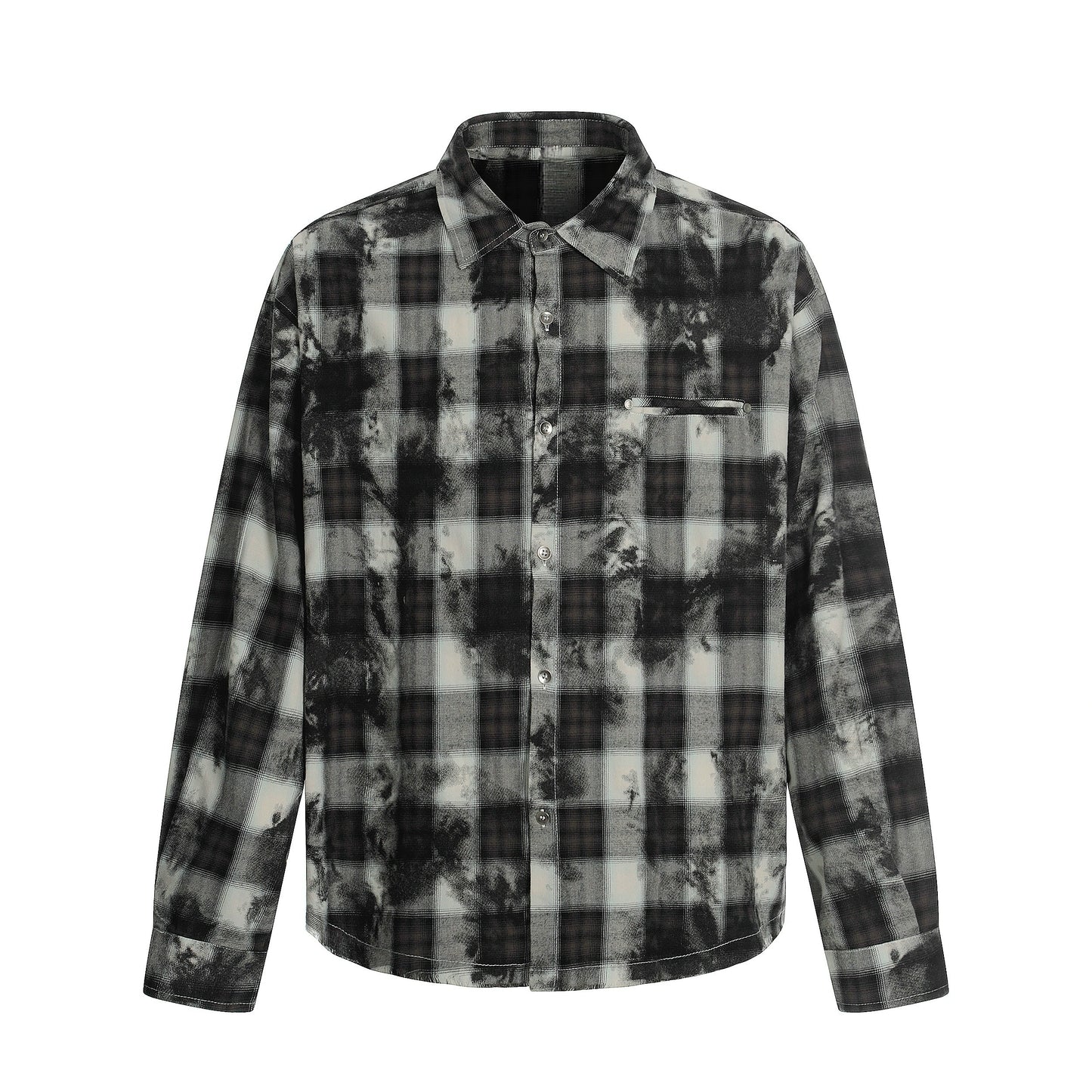 Oversize Plaid Long Sleeve Shirt WN20557