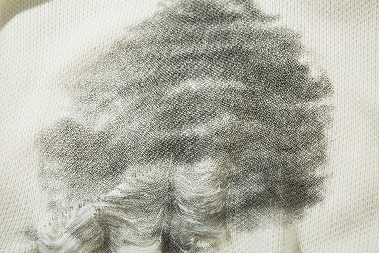 Chain Jacquard Spray Paint Knit Sweater WN11439