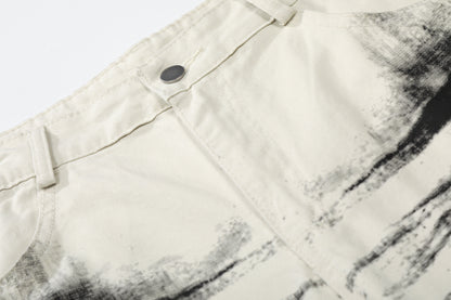 Brush Paint Cropped Pants WN25508