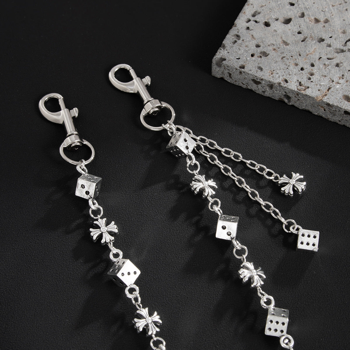 Dice Pearl Beads Pants Chain WN21060