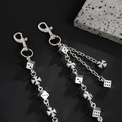 Dice Pearl Beads Pants Chain WN21060