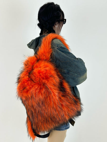 Plush Tassel Backpack WN20548-K2