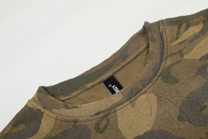 Camouflage Oversize Long Sleeve T-shirt WN28085