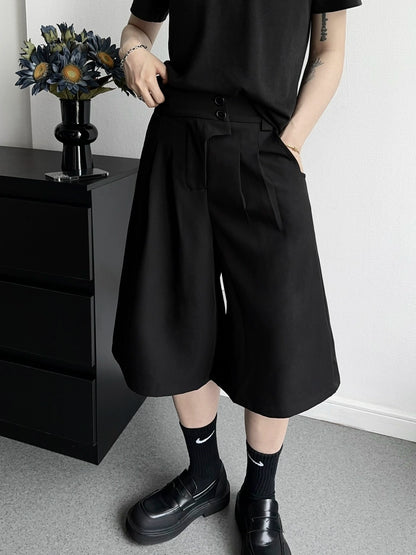 Simple Wide Leg Half Pants WN19375