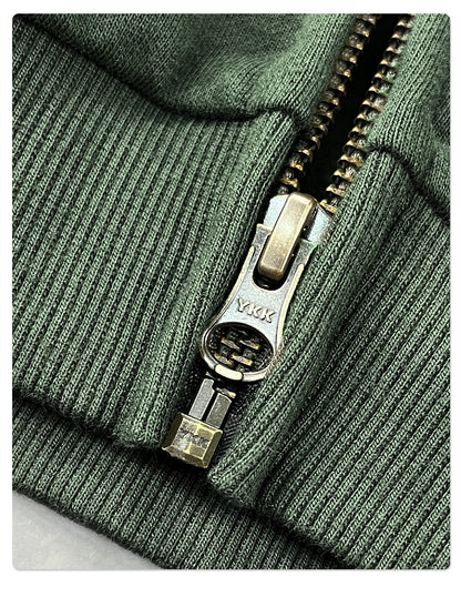 Fleece Lining Side Pocket Zipper Hoodie & Fleece Lining Wide Leg Sweatpants Setup WN23114